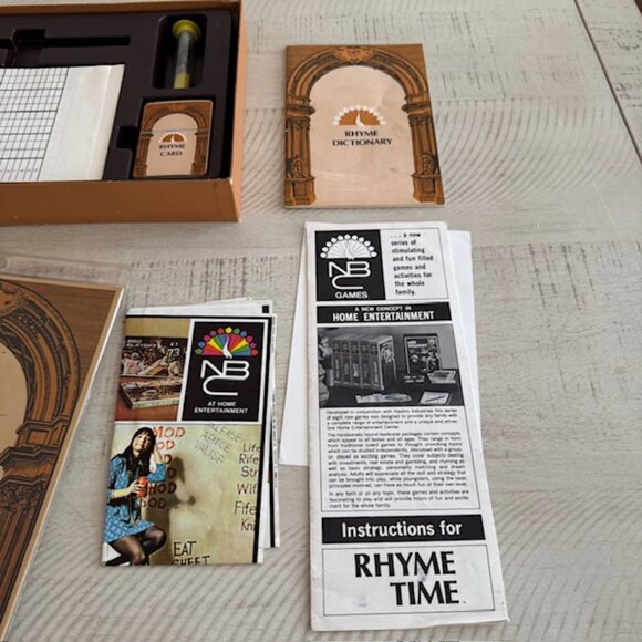 Vintage 1969 Hasbro NBC At Home Entertainment Rhyme Time - Picture 4 of 9